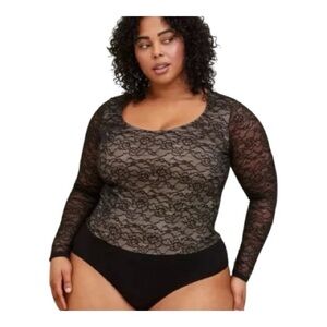 Elegant Black Lace Long Sleeve Top